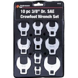 Performance Tool W453  10 Piece 3/8" Drive SAE Crow Foot Wrench Set (3/8" to 1") Image 1