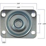 Titan Casters 4031555T  TPR Swivel Caster 5" Rubber with Brake Image 1