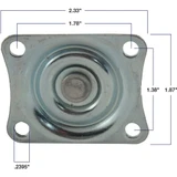 Titan Casters 4034255T  TPR Caster 2" Rubber Plate Image 1