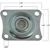 Titan Casters 4034255T  TPR Caster 2" Rubber Plate Image 1