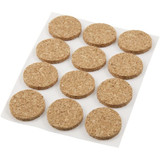 SoftTouch 4074095N  9/16" Round Self Stick Cork Disks 12 Piece Set Image 1