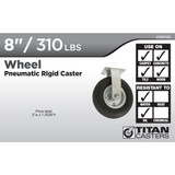 Titan Casters 4130755  Caster Gate Rigid 8" 9795 Pneumatic Image 1