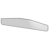 American Chrome 14492  4" x 24" Chrome Mud Flap Bottom Weights Stud Mount 2 per Pack Image 1