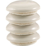 Super Sliders 4602295N Round Plastic Self-Stick Sliders 1-1/8" Beige Image 1