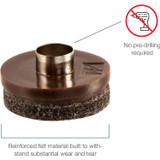 Super Sliders 4718795N  Round Felt Pad 1" Nail On - 8 Pack Image 1 Super Sliders 4718795N  Round Felt Pad 1" Nail On - 8 Pack Image 1