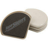 Super Sliders 4734195N  Reusable Slide and Hide Furniture Movers for Carpet 5" - 4 Pack Image 1 Super Sliders 4734195N  Reusable Slide and Hide Furniture Movers for Carpet 5" - 4 Pack Image 1