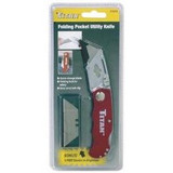 Titan 11015  Folding Pocket Utilty Knife with Quick Blade Change - Red Image 1
