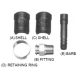 Tramec 31402  3/8'' NPTF Air Brake Hose End Fitting Kit for 3/8" Hose Image 1