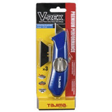 Tajima VR-102B  VR-Series Retractable-blade Utility Knife with 3 V-REX Blades - Blue Image 1