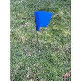 Swanson FBL21100  2" x 3" Blue Marking Flags on 21" Steel Wire Staffs - 100 per Bundle Image 1