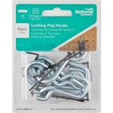 National  N180-017  Locking 5/8" Peg Hook - 8 per Package (V2355) Image 1 National  N180-017  Locking 5/8" Peg Hook - 8 per Package (V2355) Image 1