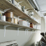 National N218-885  Utility 5" x 6" Shelf Bracket - White (211BC) Image 1