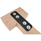 National N351-453  9.5" x 3" 1/8" Mending Plate - Black (1183BC) Image 1