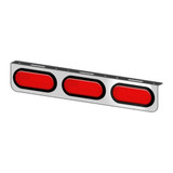 American Chrome 21463  Stainless Steel Light Bracket with Three Oval Red Lignts Image 1
