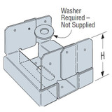 Simpson Strong Tie ABA46Z Adjustable 4x6 Post Base 14-ga Z-Max Finish Image 1