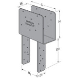 Simpson Strong Tie ECCQ66SDS2.5HDG  6x Beam 6x Post End Column Cap Hot Dip Galvanized w/SDS Screws Image 1 Simpson Strong Tie ECCQ66SDS2.5HDG  6x Beam 6x Post End Column Cap Hot Dip Galvanized w/SDS Screws Image 1