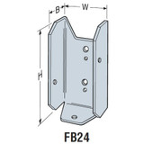 Simpson Strong Tie FB24Z  2x4 Fence Bracket 20 gauge Z-Max Finish Image 1