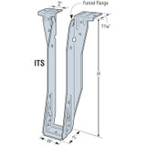 Simpson Strong Tie ITS2.56/11.88  2-1/2" x 11-7/8" I-Joist Top Flange Hanger w/Strong-Grip Seat Image 1 Simpson Strong Tie ITS2.56/11.88  2-1/2" x 11-7/8" I-Joist Top Flange Hanger w/Strong-Grip Seat Image 1