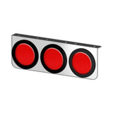 American Chrome 21483  Stainless Steel Light Bracket with Three Round Red Lignts Image 1