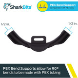 SharkBite 23050  1/2" PEX Bend Support with Bracket - Plastic Image 1