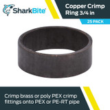 SharkBite 23103CP25  3/4" PEX Copper Crimp Ring - 25 per Package Image 1