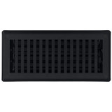 Sierra Grates CTP412-BLK  4" x 12" Cast Iron Black Contemporary Floor Register Image 1