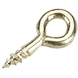 Richelieu 2401BR  1/16" x 5/8" Screw Eye with Brass Finish - 12 per Package Image 0