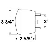 Peterson V428  Stop/Tail & Turn Ligt   Stud Mount w/License Plate Light. Image 1