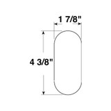 Peterson V480A  Reflector   Oblong Quick Mount   Amber   2 per pack. Image 1