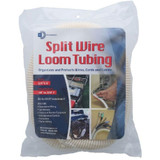 Drossbach KITBAG034  Beige Corrugated Tubing - Split Loom 3/4" x 6' Image 1