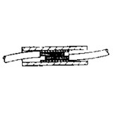 Pico 1801D  16-14 AWG(Blue)  Flared Vinyl Insulated Electrical Wire Parallel Butt Connector 11 Per Package Image 1