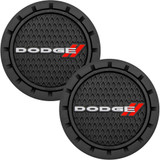 Plasticolor 649R01  Cup Holder Coasters with Dodge Logo - 2 per Package Image 1