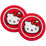 Plasticolor 677R01  Cup Holder Coasters Hello Kitty Logo - 2 per Package Image 1 Plasticolor 677R01  Cup Holder Coasters Hello Kitty Logo - 2 per Package Image 1