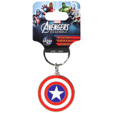 PlastiColor 4339R01  Enamel Key Chain with Marvel Captain America Image 1