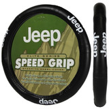 PlastiColor 6729R01  Speed Grip Steering Wheel Cover with Jeep Logo Image 1