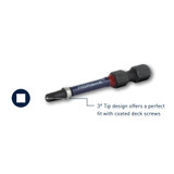 Norske Tools  NIBBI016  3-1/2" x #2 Square Drive Impact Torsion Driver Bits - 10 per Package Image 1