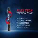 Norske Tools  NIBBI069  3-1/2" x #2 Phillips Power Impact Torsion Driver Bits - 10 per Package Image 1