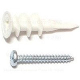 Midwest Fastener 10421  #8 E-Z Ancor Self-Drilling Plastic Drywall Anchors with Screws - 15 per Package Image 1