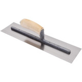 QLT by Marshalltown FT365  Stainless Steel 18" x 4" Riveted Finishing Trowels with Wood Handle (13804) Image 1