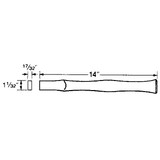Vaughan 612-02  14" Replacement Handle Adze Eye for 20-oz Claw Hammer - Supreme Grade (61202) Image 1
