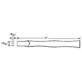 Vaughan 612-42  17-1/2" Replacement Handle Adze Eye for 24-oz Claw Hammer - Supreme Grade (61242) Image 1 Vaughan 612-42  17-1/2" Replacement Handle Adze Eye for 24-oz Claw Hammer - Supreme Grade (61242) Image 1