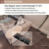 Accord APFRSNL414  Satin Nickel Finish Plastic Floor Register with Louvered Design for 4" x 14" Duct Opening Image 1