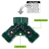 Melnor 313S  2-Way Hose Valve with Shut Off Valve Image 1