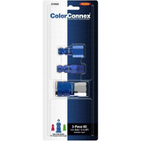 Legacy A72452C  3 Piece ColorConnex Blue Type C Automotive 1/4" Body x 1/4" Quick Disconnect Coupler and Plug Kit (C1,CP1,CP2) Image 1