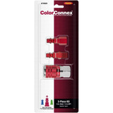 Legacy A73452D  3 Piece ColorConnex Red Type D Industrial 1/4" Body x 1/4" Quick Disconnect Coupler and Plug Kit (C20,CP20,CP21) Image 1