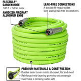 Legacy HFZG5100YW  Flexzilla 5/8" x 100' Garden Water Hose Assembly with 3/4" Fittings Image 1