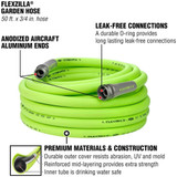 Legacy HFZG650YW  Flexzilla 3/4" x 50' Garden Water Hose Assembly with 3/4" Fittings Image 1