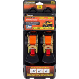 Keeper 05561  1" x 6' Retractable Ratchet Tie-Down Straps with Full-Size Vinyl Coated S-Hooks - 2 Straps per Package Image 1
