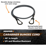 Keeper 06082  48" Carabiner Bungee Cord - 2 per Package Image 1 Keeper 06082  48" Carabiner Bungee Cord - 2 per Package Image 1
