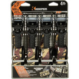 Keeper 47305  1" x 12' Ratchet Tie-Down Straps in Desert Camo with Large Vinyl Coated S-Hooks - 4 Straps per Package Image 1